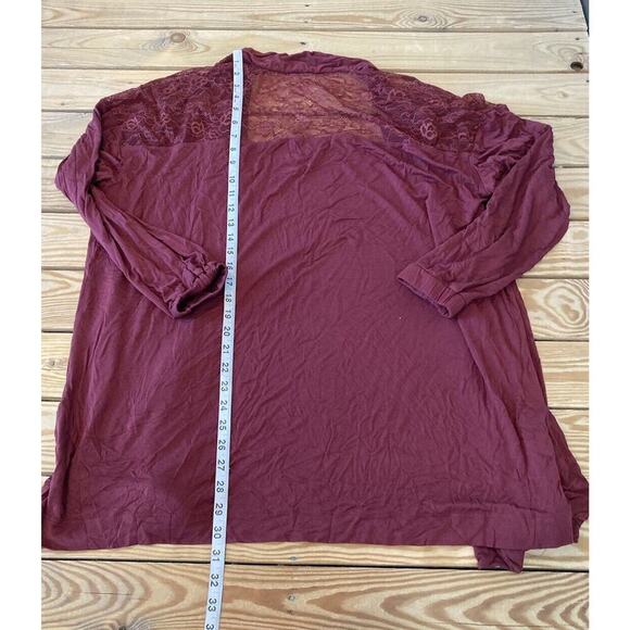 Torrid Open Front Super Soft Cardigan Size 2 Women’s Red - Picture 6 of 8